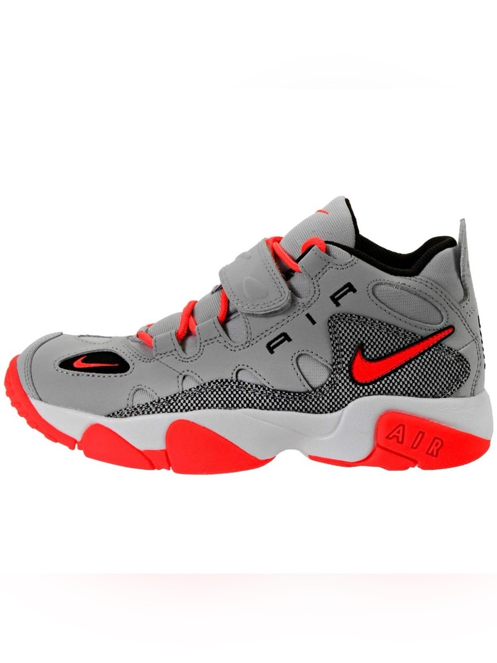 Nike Air Turf Raider Mid Gray Black Orange Sneakers Size 7Y